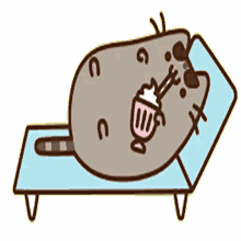 pusheen dessert yummy relaxing pusheen dessert yummy relaxing