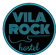 Vila Rock Hostel Logo Sticker - Vila Rock Hostel Logo Circle Logo Stickers