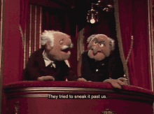 muppets muppet show statler waldorf sneaky