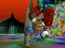 a computer generated image of a person with a cowboy hat