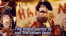 Captain And Scarf2 Parrot GIF - Captain And Scarf2 Parrot Sail GIFs