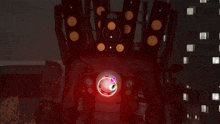 a red circle with a green circle in the middle is on a red object