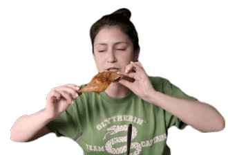 Roasted Chicken Eating Sticker - Roasted Chicken Eating Yummy Stickers