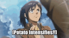 Potato Intensifies Anime GIF - Potato Intensifies Anime Attack On Titan GIFs