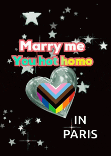a poster that says marry me you hot homo