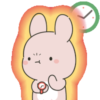 Pink Rabbit Sticker - Pink Rabbit Angry Stickers