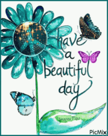 Have A Beautiful Day Flower GIF - Have A Beautiful Day Flower Sparkle GIFs