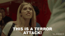 This Is A Terror Attack Cassidy Olenski GIF - This Is A Terror Attack Cassidy Olenski Slasher GIFs