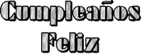 a black and white image of the words cumpleaños feliz