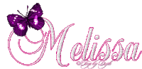 Melissa Name Sticker - Melissa Name Butterfly Stickers