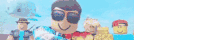 a group of roblox characters wearing sunglasses are standing next to each other on a beach .