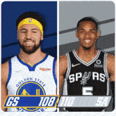 a golden state warriors and a spurs basketball player