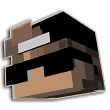 a block with a white square on it is a minecraft character