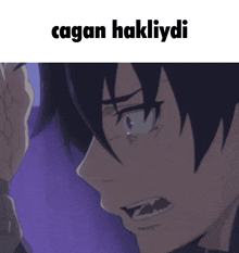 a picture of a person with the words cagan hakliydi written on it