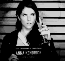 Anna Kendrick Mugshot GIF - Anna Kendrick Mugshot Drink GIFs