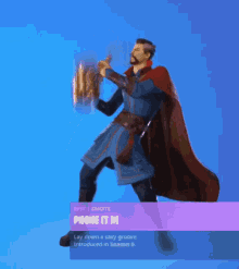 a video game character is playing a saxophone and has an emote called phone it in