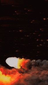 a painting of a fire with a ghost in the background that says ' apocalypse ' on it