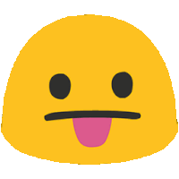 a yellow smiley face with its tongue out