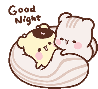 Good Night Sticker - Good Night Cuddle Stickers