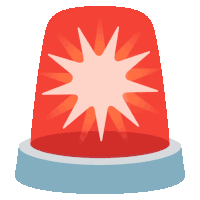 an illustration of a red emergency light with a star on it