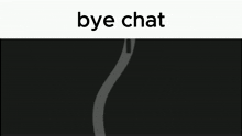 a black background with the words `` bye chat '' written on it