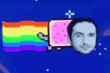 Patrick Timsit Nyan Cat GIF - Patrick Timsit Nyan Cat Web Comedy Awards GIFs