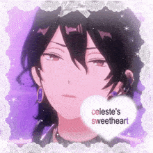 celeste 's sweetheart is written on a picture of a girl