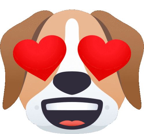 In Love Dog Sticker - In Love Dog Joypixels Stickers