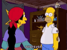 Whatever Ok GIF - Whatever Ok The Simpsons GIFs