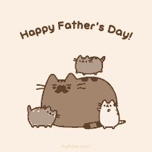 Happy Father'S Day GIF - Pusheen Fathersday Dad GIFs