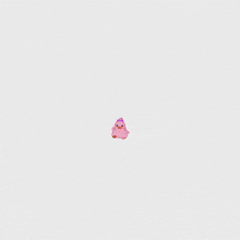 a pink duck with a purple bow around its head
