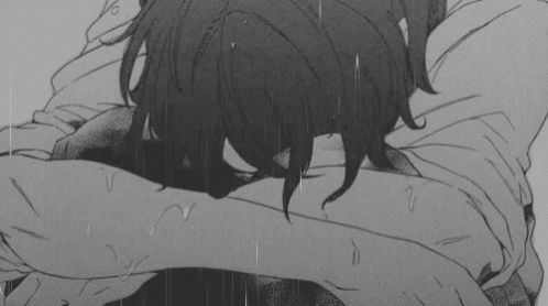 sad alone boy crying in the rain