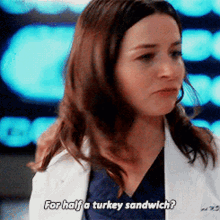 Greys Anatomy Amelia Shepherd GIF - Greys Anatomy Amelia Shepherd For Half A Turkey Sandwich GIFs