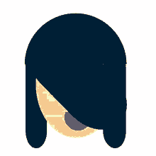 no face emo hairstyle hide face cant see