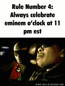 11pm Eminem Oclock GIF - 11pm Eminem Oclock Rule4 GIFs