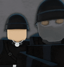 a cartoon of two soldiers with one wearing a necklace that says ' i love you '