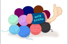 Nice Stash Yarn GIF - Nice Stash Yarn Crochet GIFs