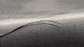 a black and white photo of a plane flying through the air