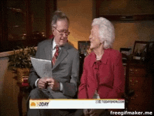 Barbara Bush Laugh GIF - Barbara Bush Laugh George Hw Bush GIFs