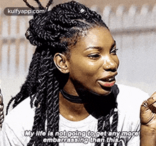 My Life Is Not Golng Toget Any Moróembarrassing Than This.Gif GIF - My Life Is Not Golng Toget Any Moróembarrassing Than This Michaela Coel Hair GIFs