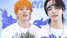 a man with orange hair is wearing a headband that says sleep tech on it