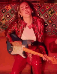 Playing Guitar Evie Irie GIF - Playing Guitar Evie Irie Stupid Things GIFs