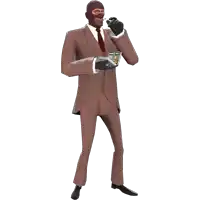 a man in a suit and tie is wearing a mask and holding a gun