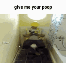 Give Me Your Poop Pull GIF - Give Me Your Poop Pull Toilet GIFs