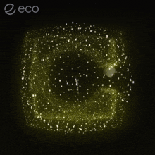 a picture of a fireworks display with the word eco below it