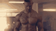纹身 壮汉 大块头 运动 GIF - Tattoo Strong Man Hulk GIFs