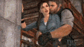 Lara Croft & Chris Redfield Love Story GIF