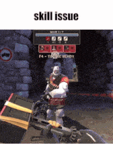 a video game with the word skill issue on the top