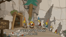 It'S Off To Work GIF - Off To Work The Simpsons Dwarves GIFs