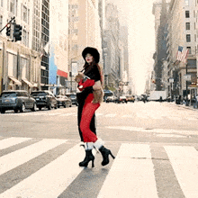 Crossing The Street Chloe Jane GIF - Crossing The Street Chloe Jane Bad Bitch Christmas Song GIFs